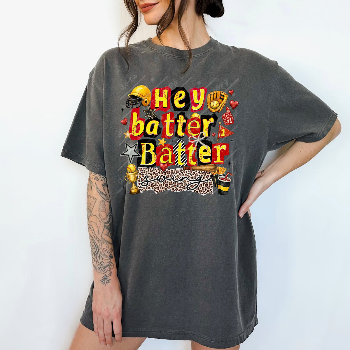Hey Batter Batter softball DTF Transfer