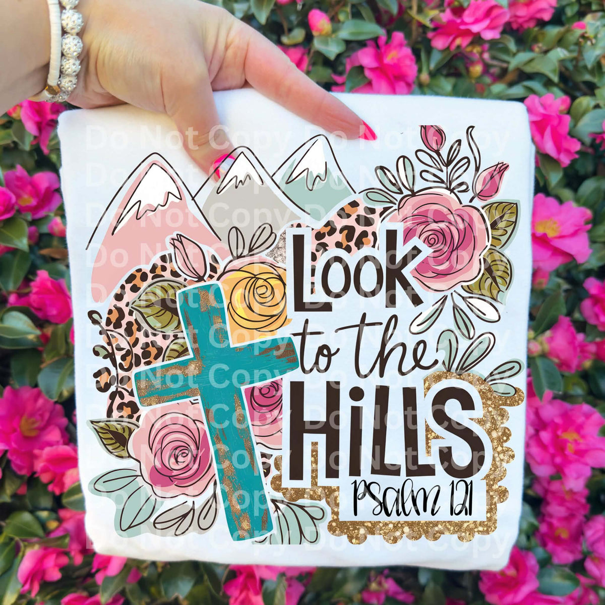 Look to the hills Sunday special DTF transfer