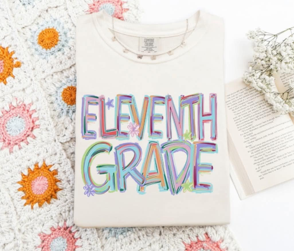 Eleventh grade brushstroke 107654 DTF transfer