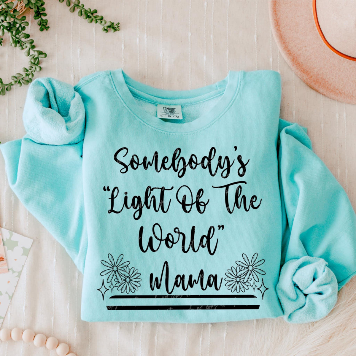 Somebody’s “light of the world” mama BLACK (VIRGO) 90800 DTF transfer