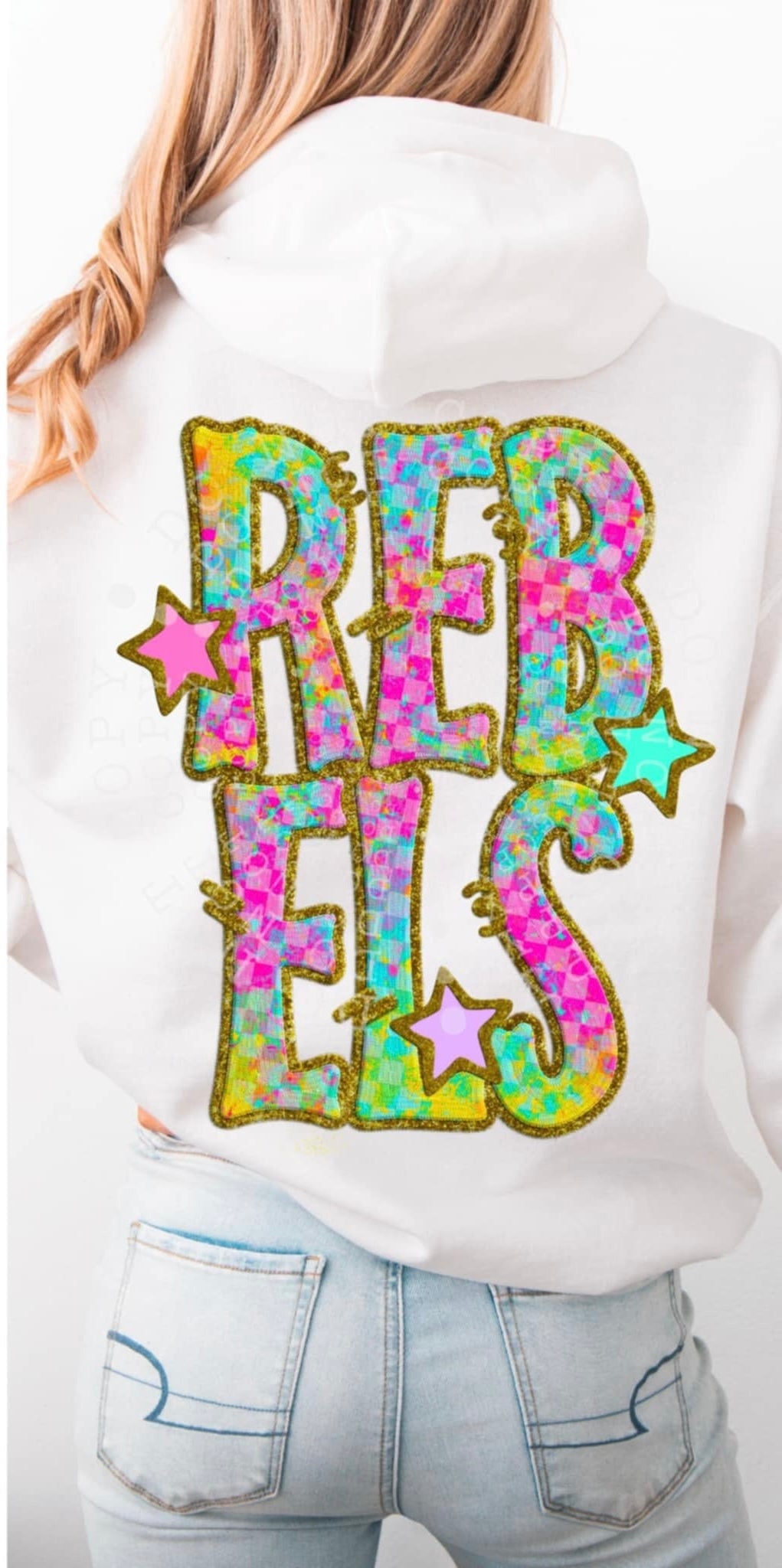 Rebels colorful checkered (C’s) 91490 DTF transfer