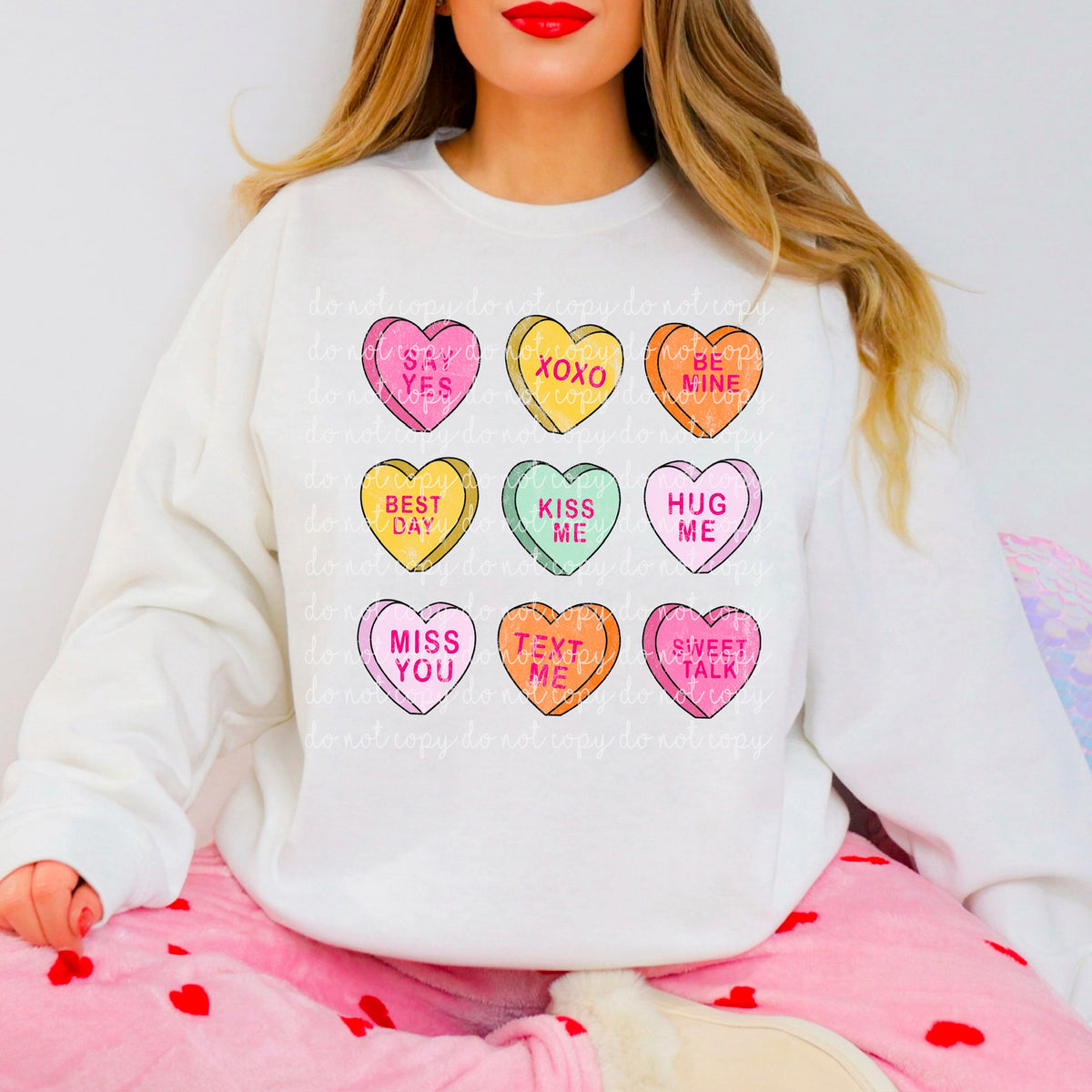 Conversation hearts 116766 DTF transfer