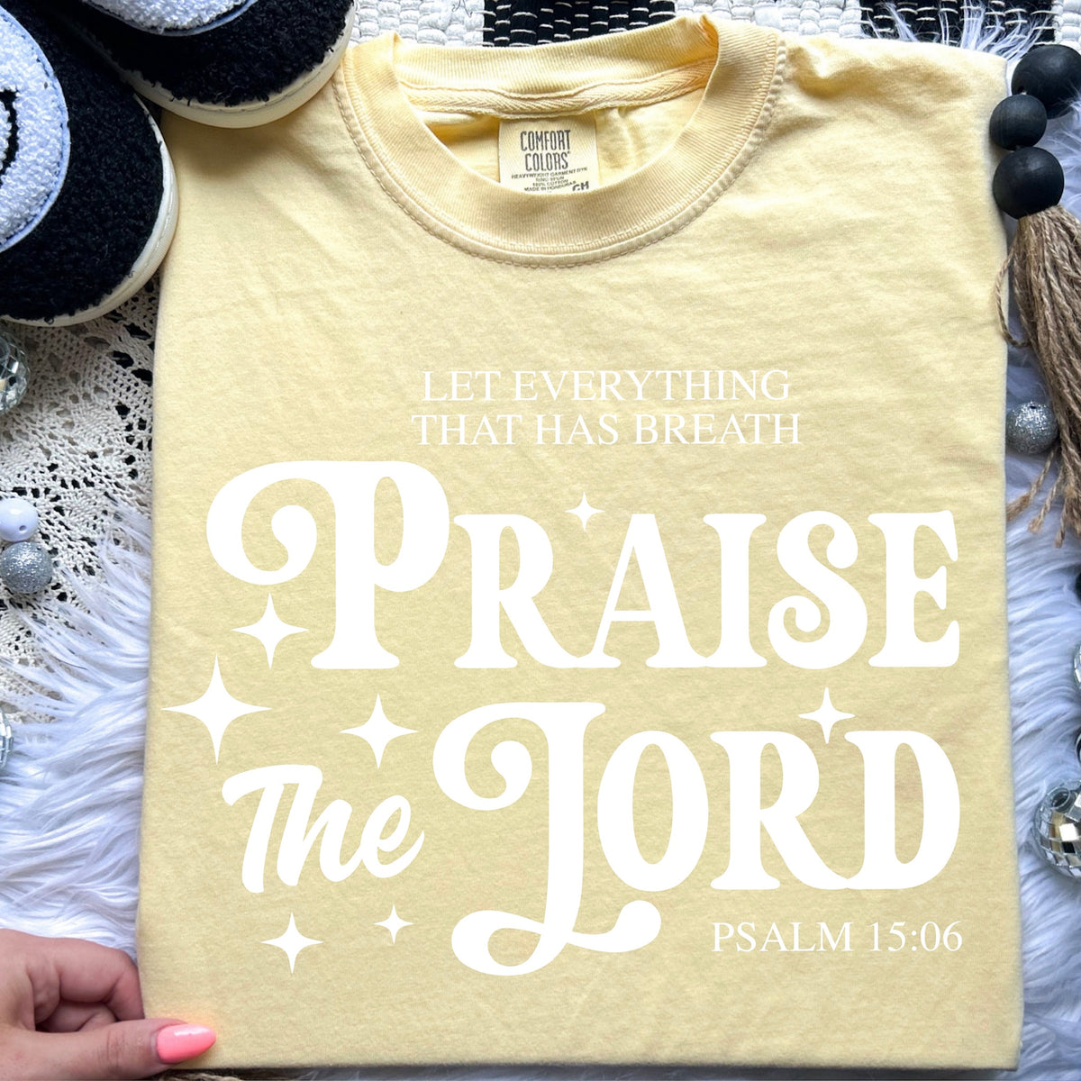 Praise the lord WHITE DTF Transfer