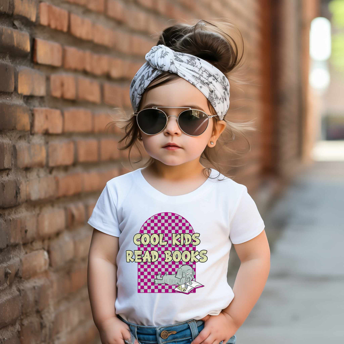 Cool kids read books elephant (LANE) 50895 DTF transfer