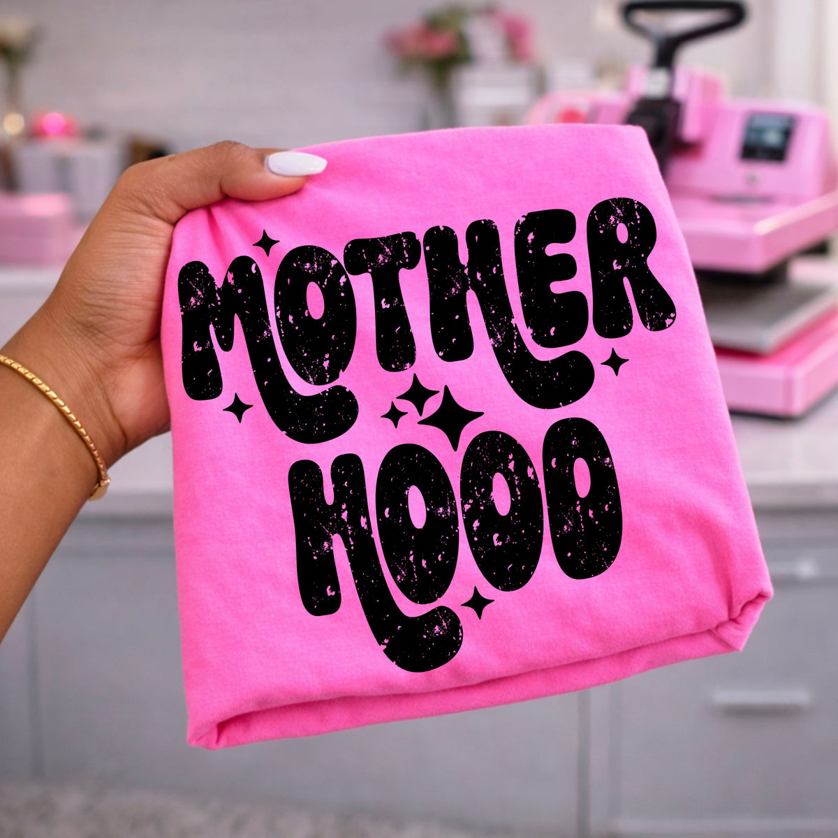 Motherhood retro font black (CSC) DTF Transfer