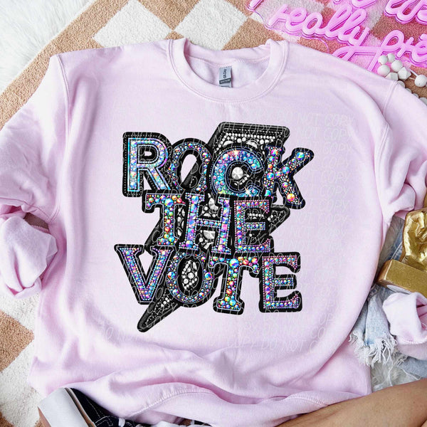 Rock the Vote (faux bedazzle) 30701 DTF transfers