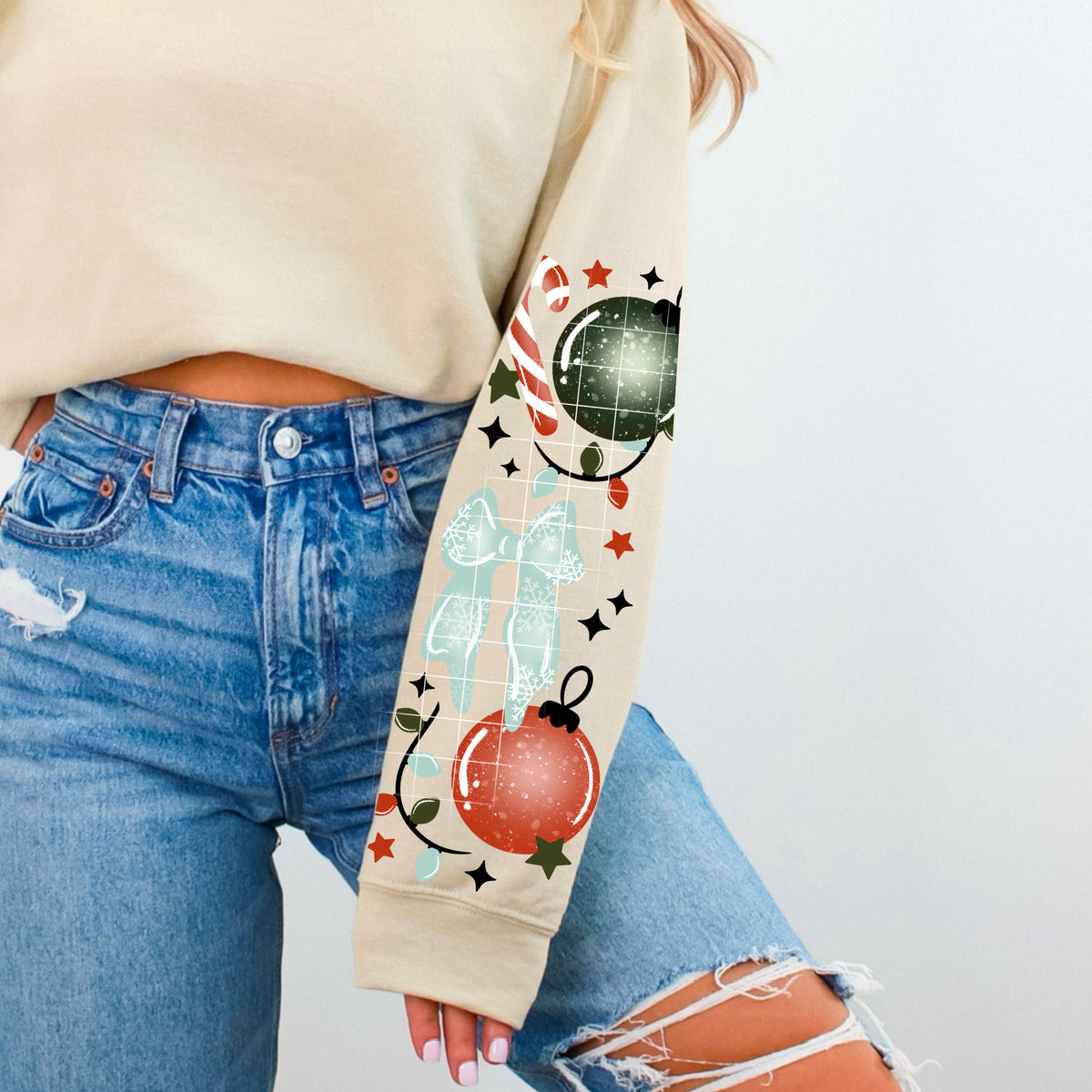 Merry and Bright Collage SLEEVE CSC DTF transfer