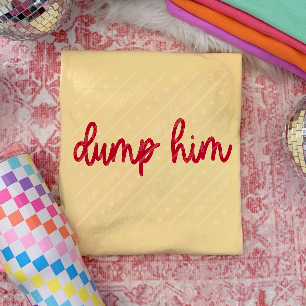 Dump him red (scarlow) DTF transfer