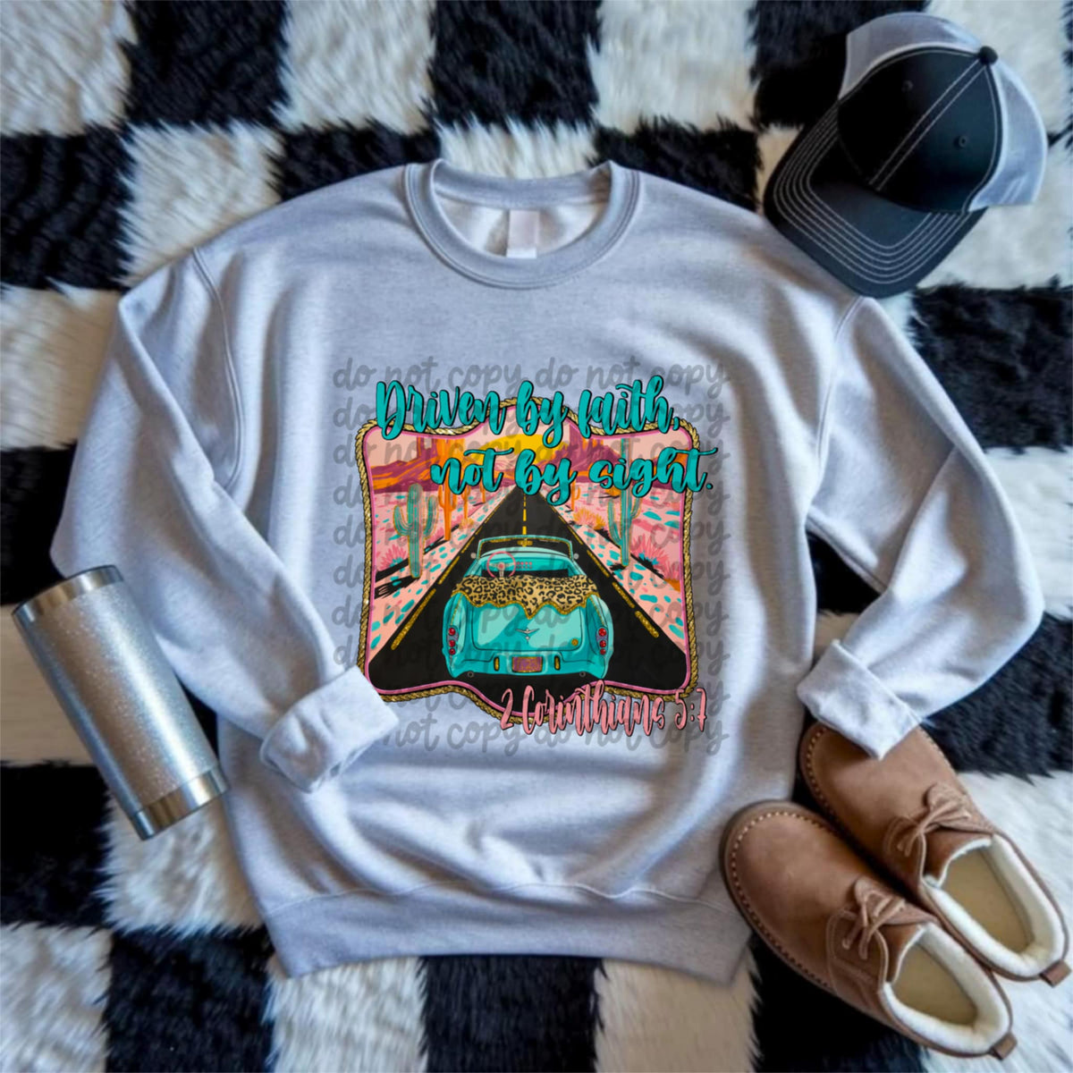 Driven By Faith not by Sight (oh honey) DTF transfer