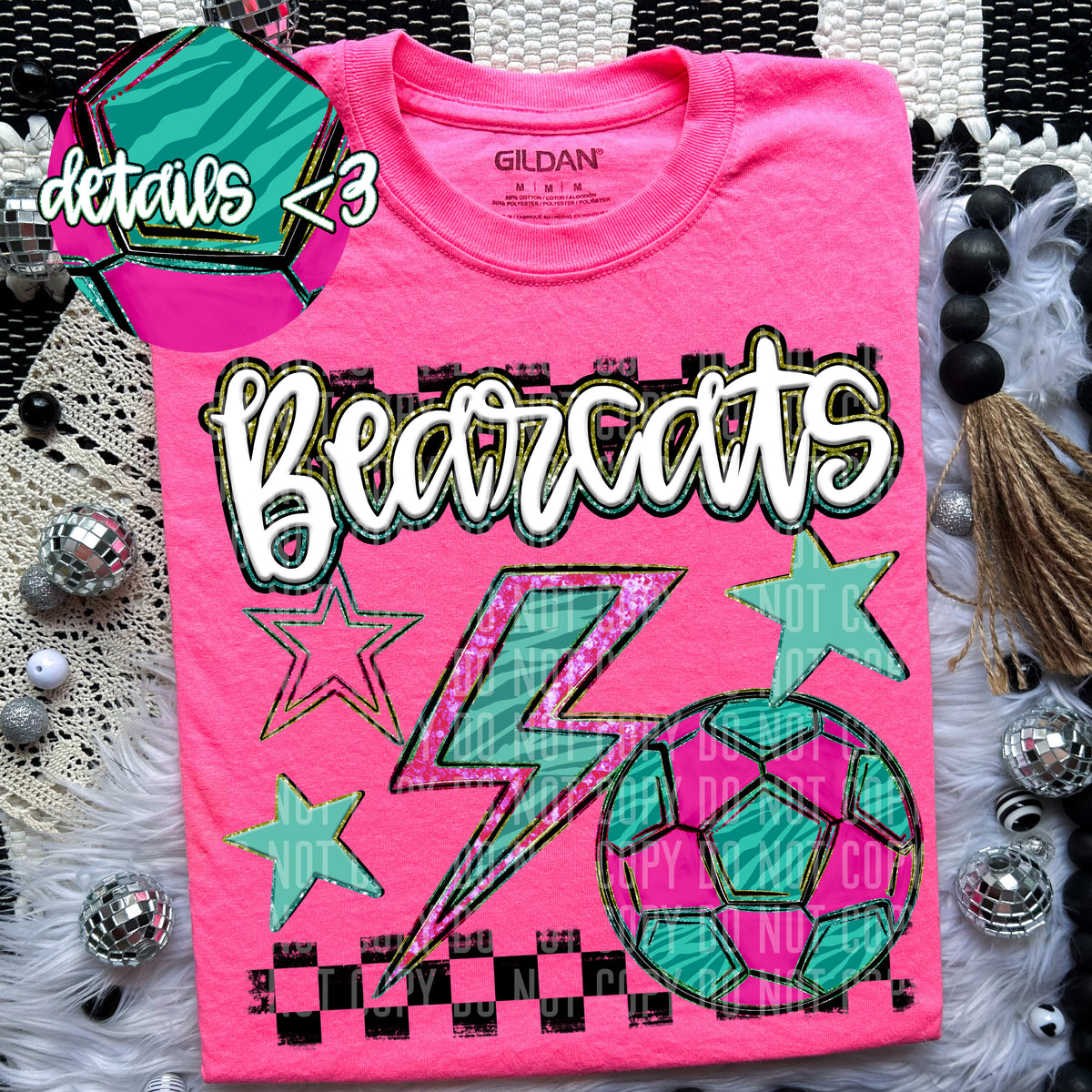Bearcats Rainbow Soccer (Caplinger) 97362 DTF transfer