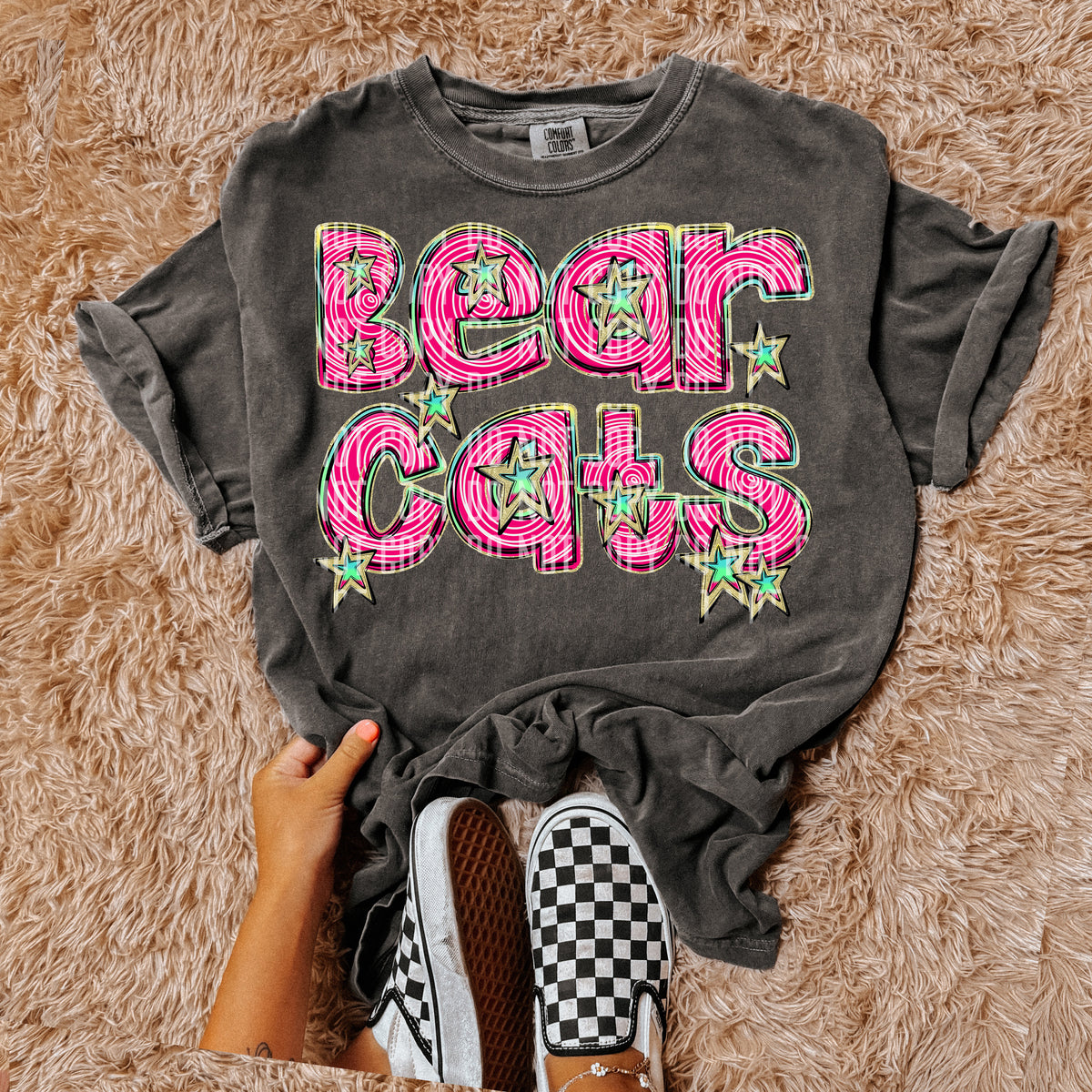 BEARCATS pink swirl (Caplinger) DTF transfer