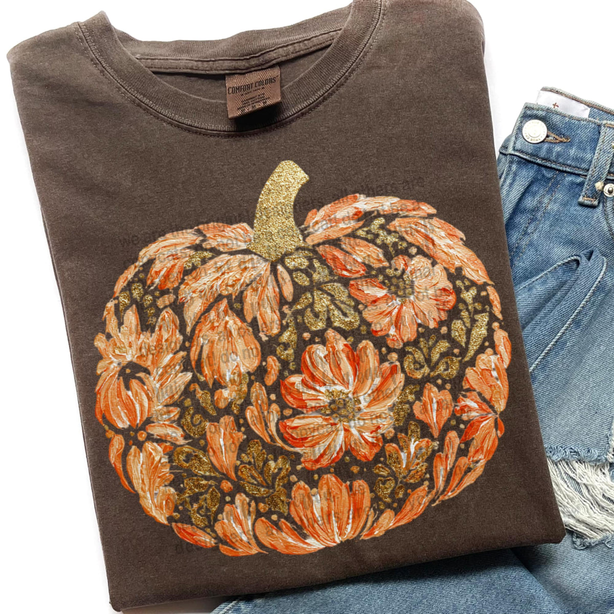 Pumpkin Faux Paint TTD DTF transfer