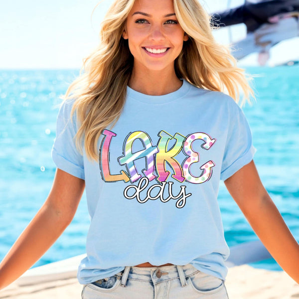 Lake day tie dye (SDD) 93459 DTF transfer