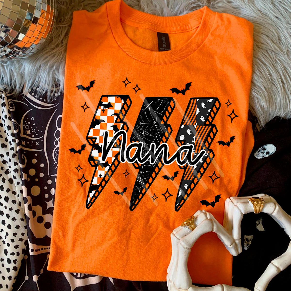 Nana Spooky Lightning Bolts (MZ) 113521 DTF transfer