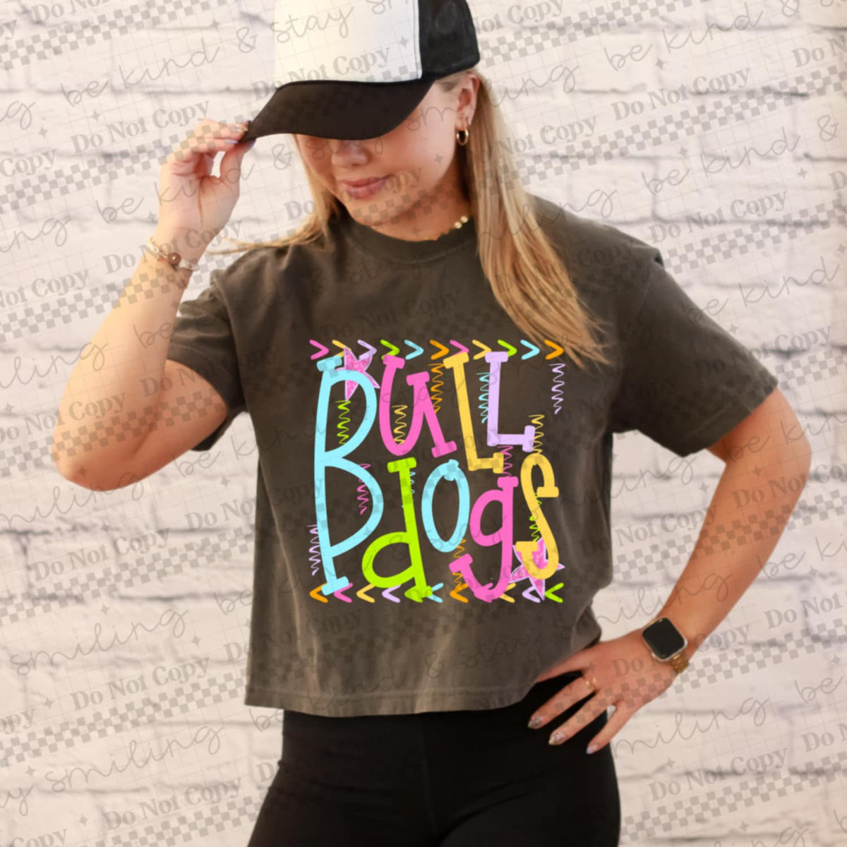 Bulldogs rainbow arrows mascot CMLD DTF transfer