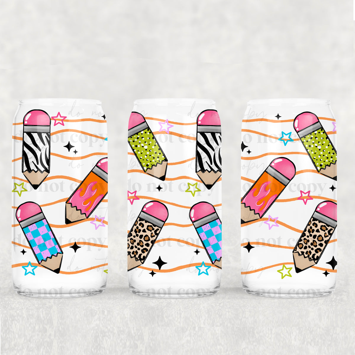 Patterned pencils (CSC) UV DTF WRAP