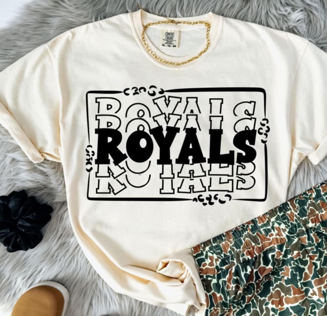 Royals stacked with frame (S&G) 98117 DTF transfer