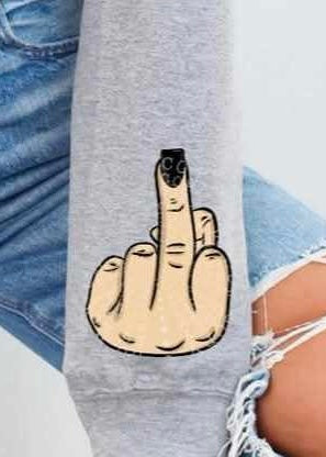 Middle finger sleeve 75749 DTF transfer