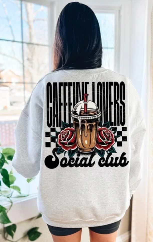 Caffeine Lovers Social Club (lyttle) DTF transfer