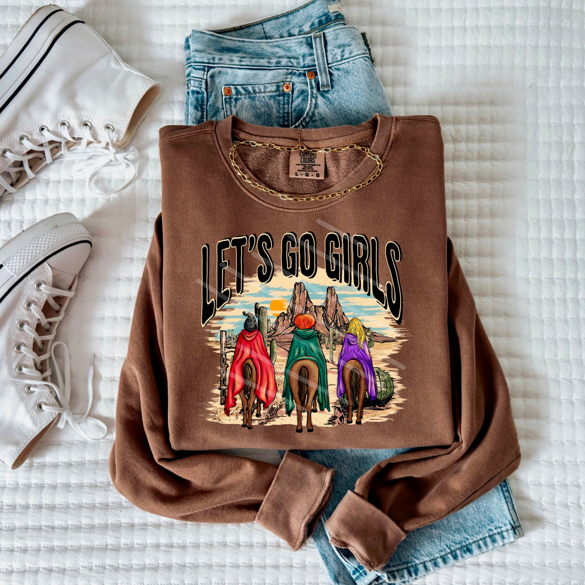 Let’s go girls Witches on horses 113941 DTF transfer