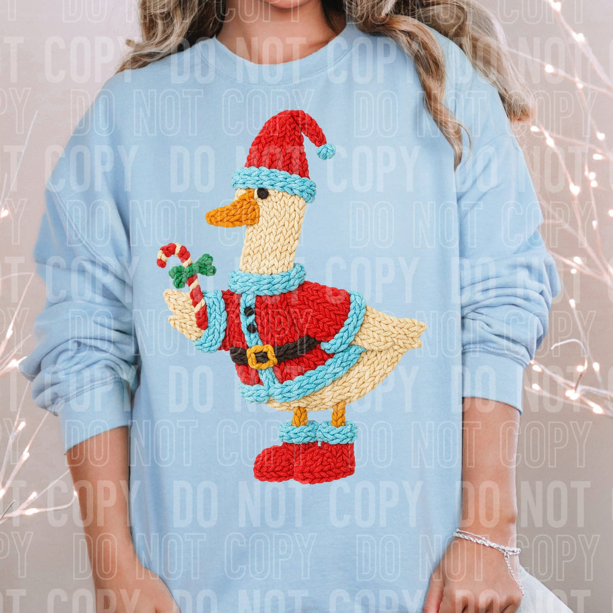 Faux Crochet Christmas Goose (SBB) DTF Transfer
