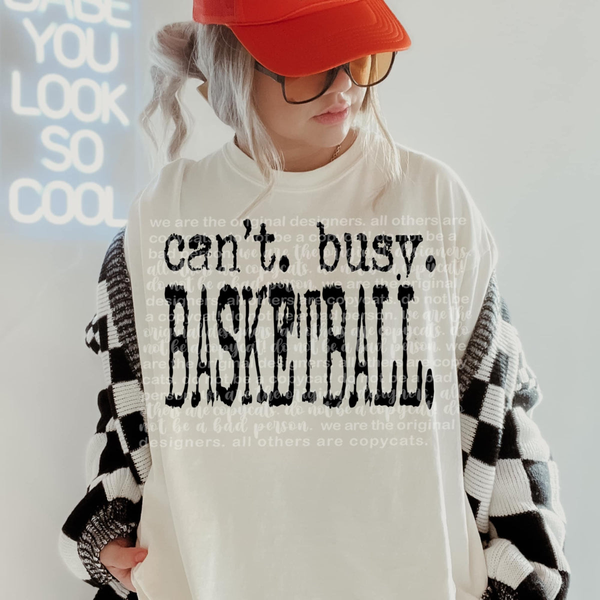 Can’t Busy Basketball black TTD DTF transfer