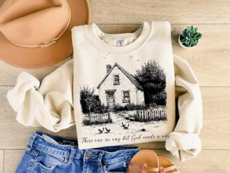 There was no way but god made a way house 87740 DTF transfer