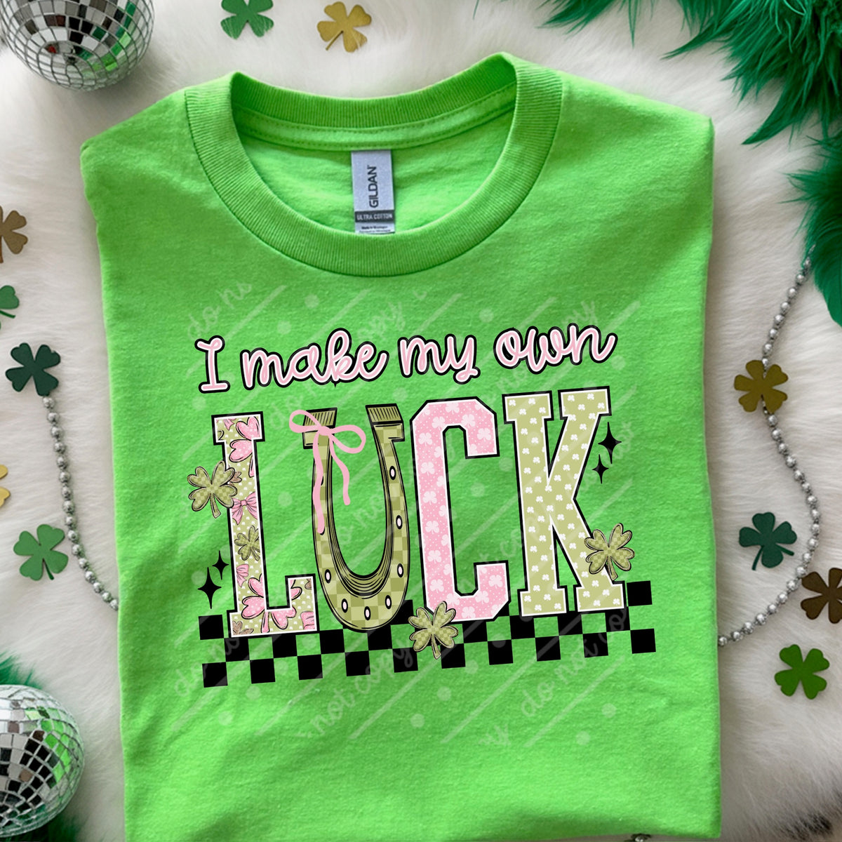 I make my own luck horseshoe (with bow) (MZ) DTF Transfer