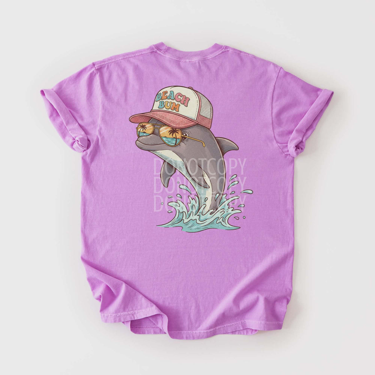 Beach bum dolphin and hat (CSG) DTF TRANSFER