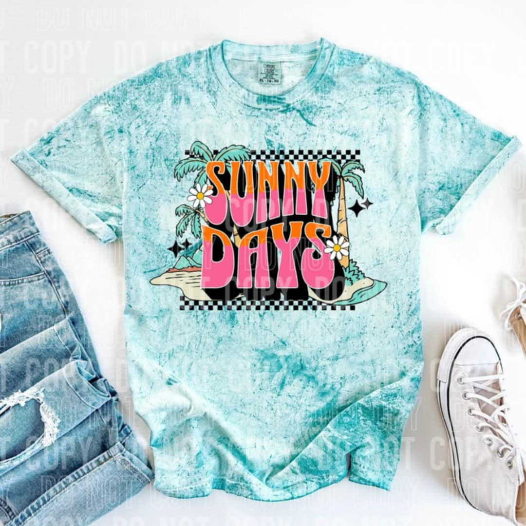 Sunny days palm trees (SBB) 96260 DTF transfer