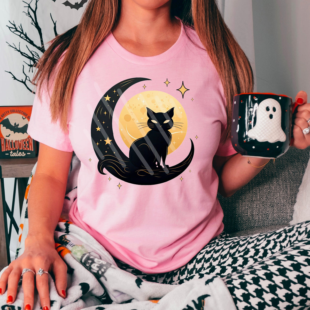 Black Cat and Moon (WNDD) 114251 DTF transfer