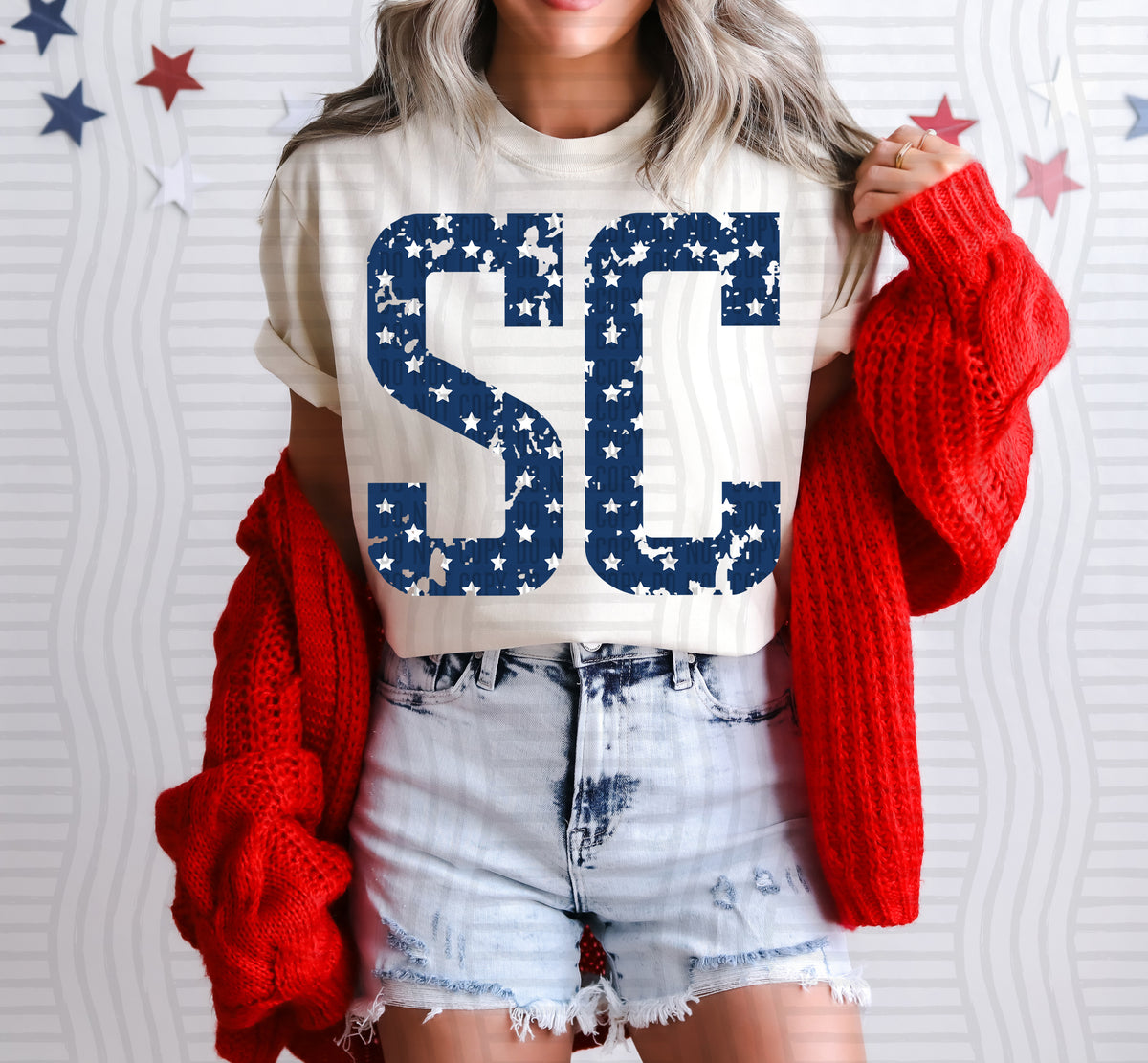 SC white stars (Caplinger) dtf transfer