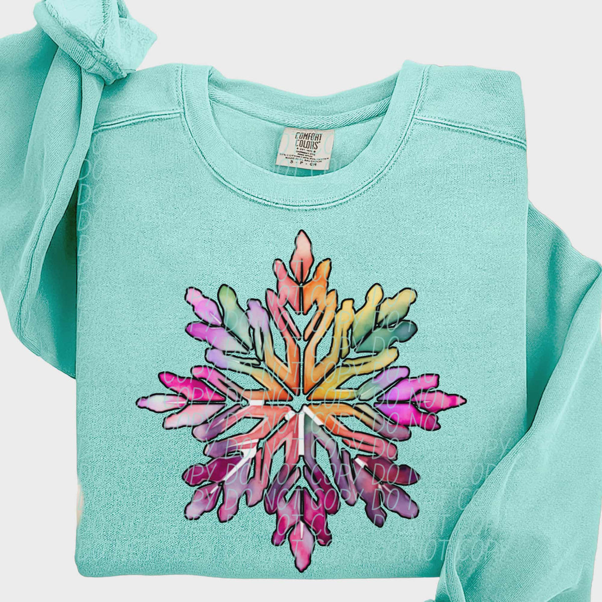 Rainbow Snowflake (city) DTF transfer