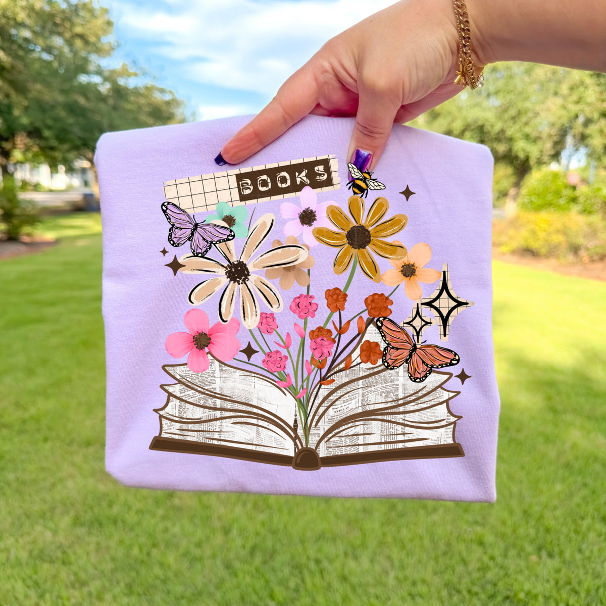 Open book with flowers (CSC) DTF Transfer