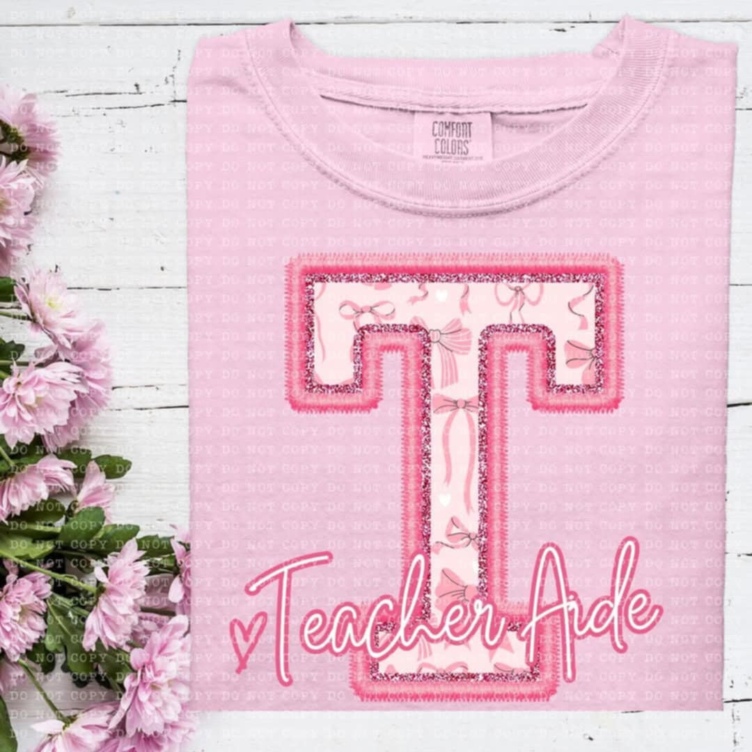 T teacher aide coquette (ECHT) 93899 DTF transfer