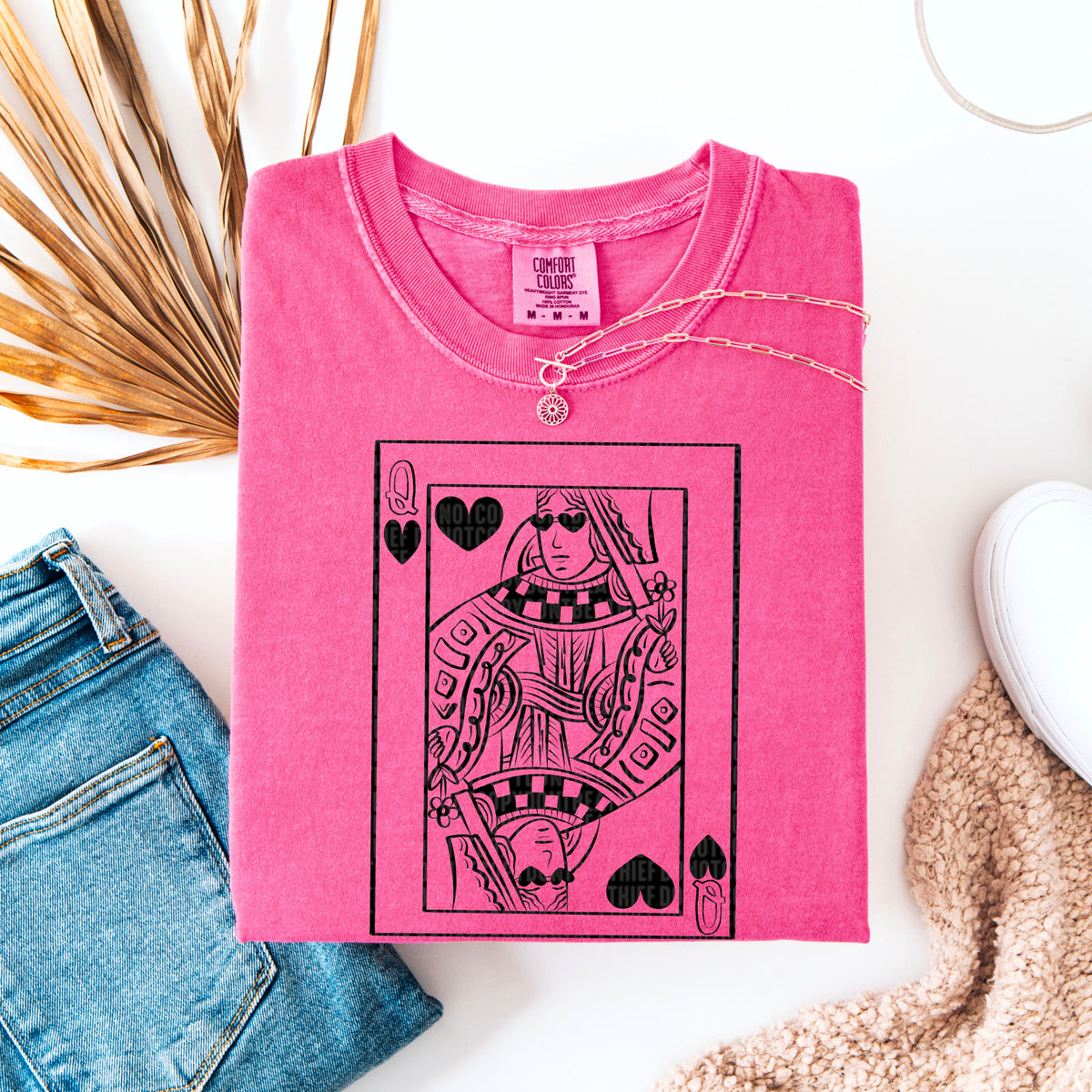 Queen of hearts card 95571 DTF transfer