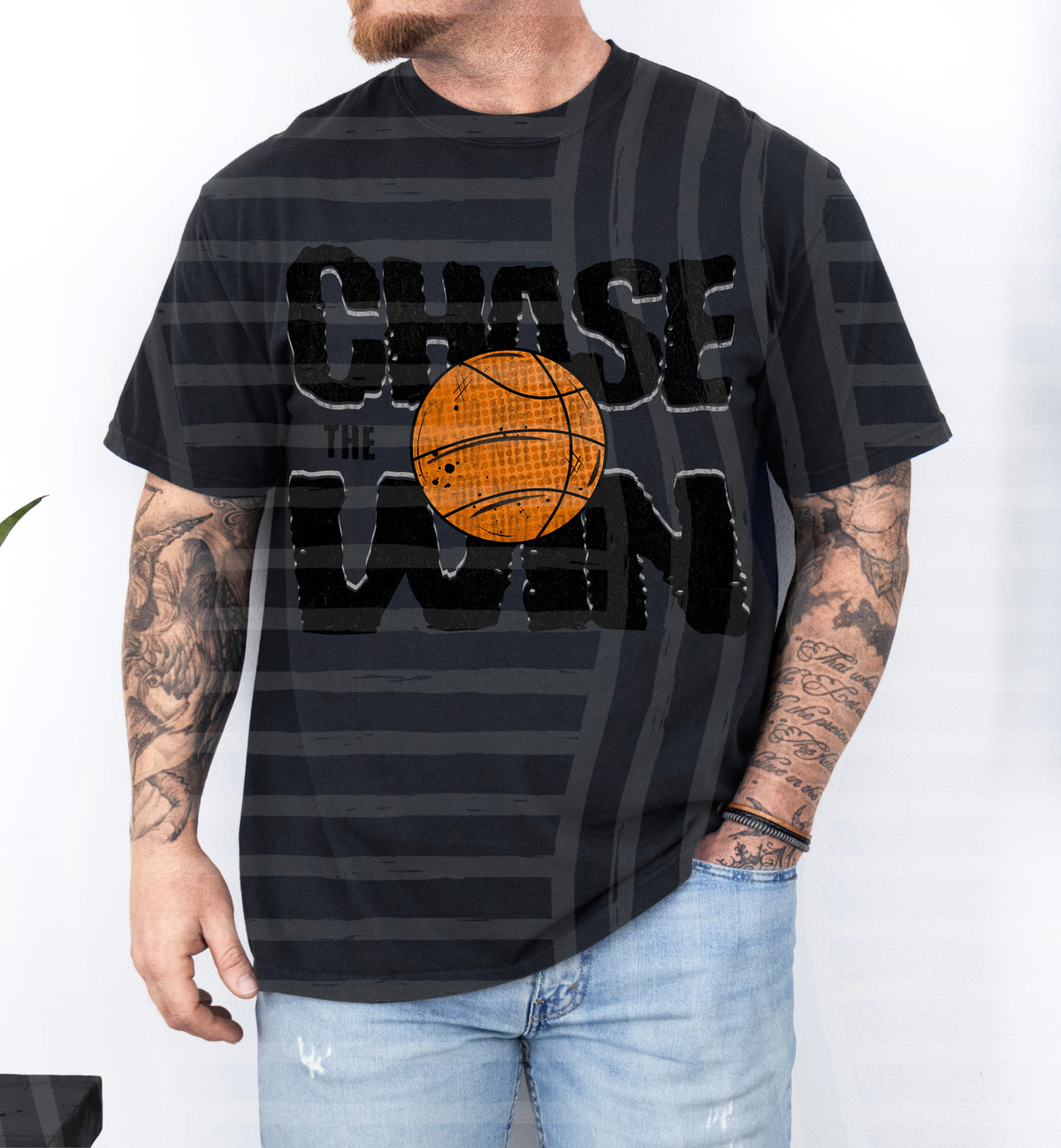 Chase the win basketball BLACK (Caplinger) DTF Transfer