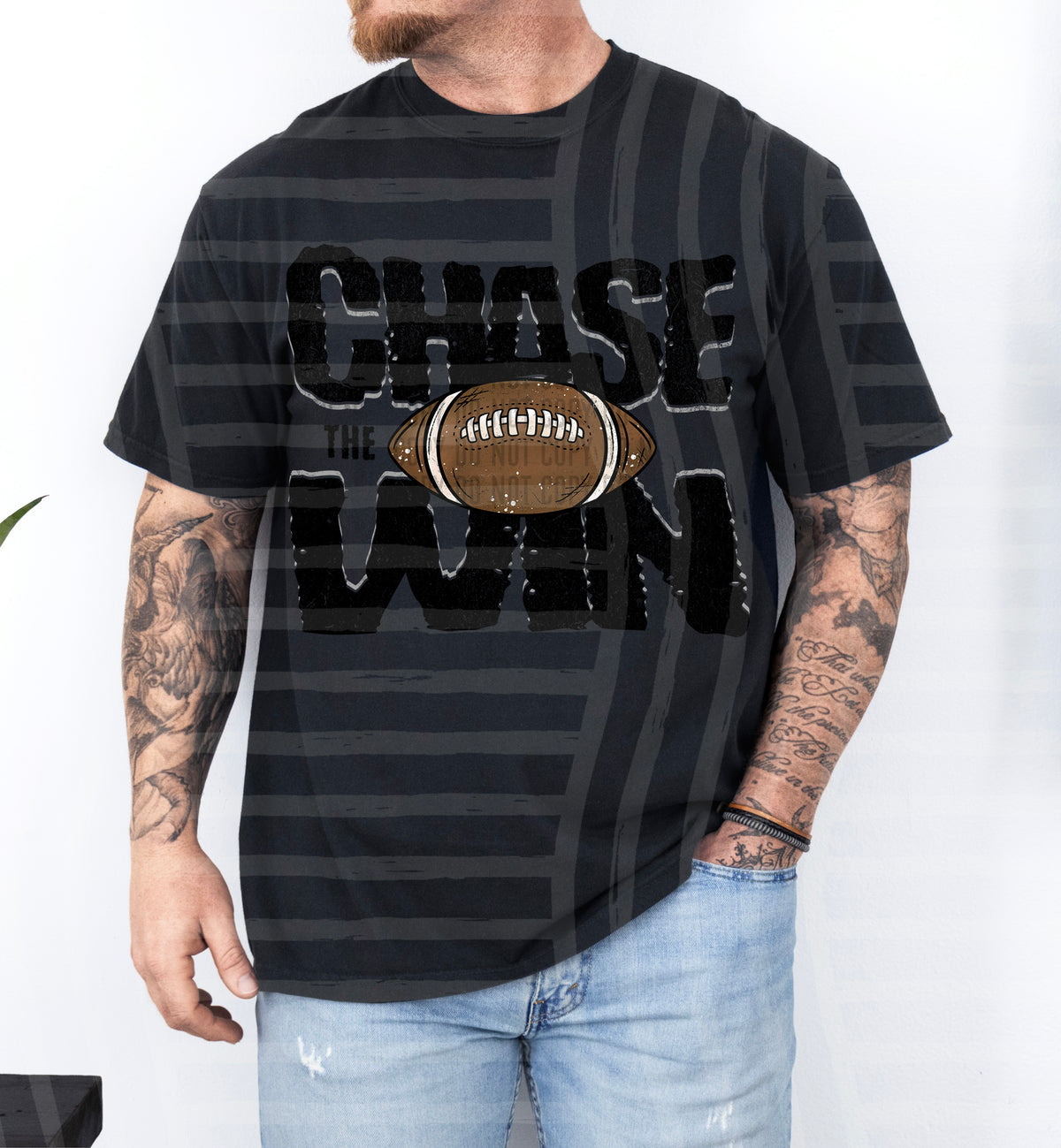 Chase the win football BLACK (Caplinger) DTF Transfer