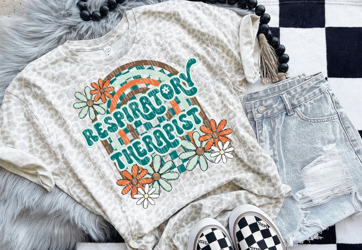 Respiratory Therapist Floral Arch 49500 DTF transfers