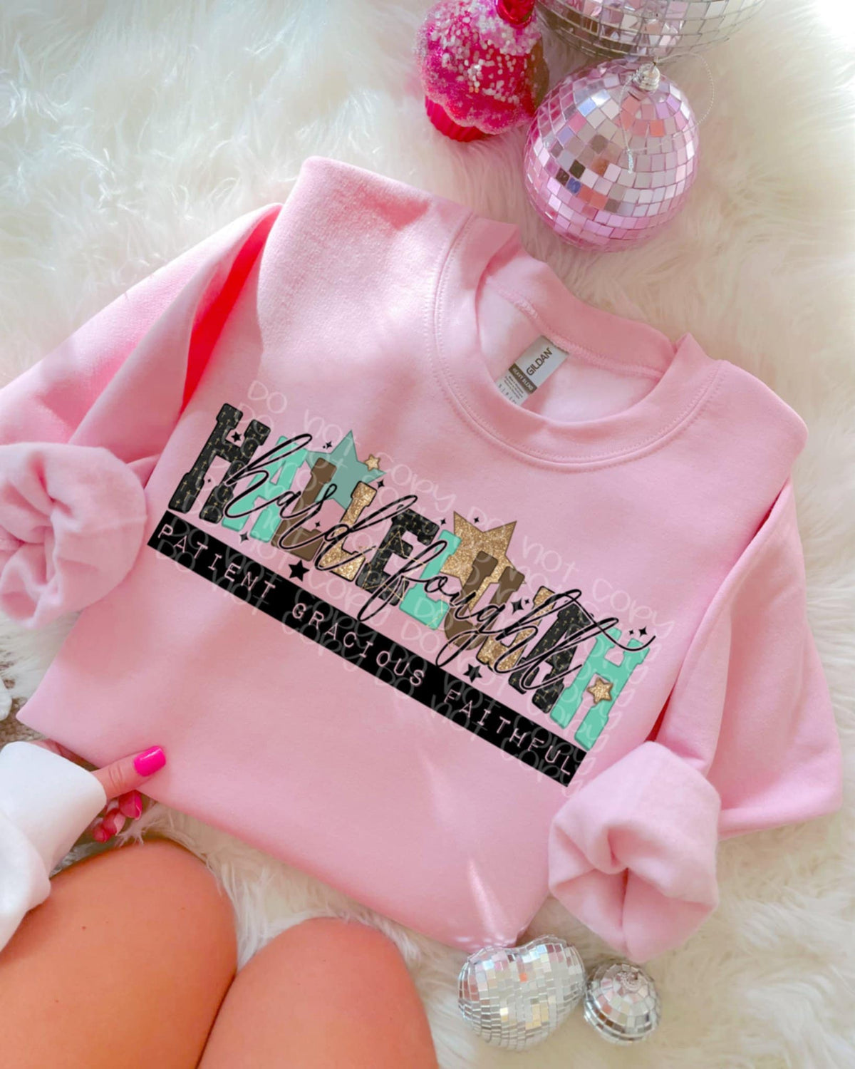 Hallelujah black gold teal SSD DTF transfer