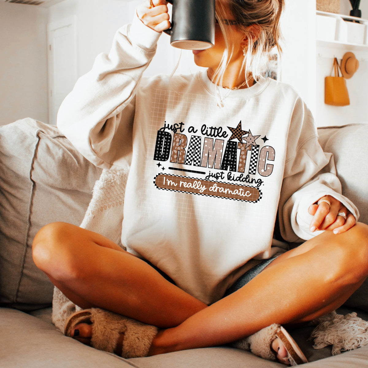 Just a little dramatic BLACK words (CSC) DTF Transfer