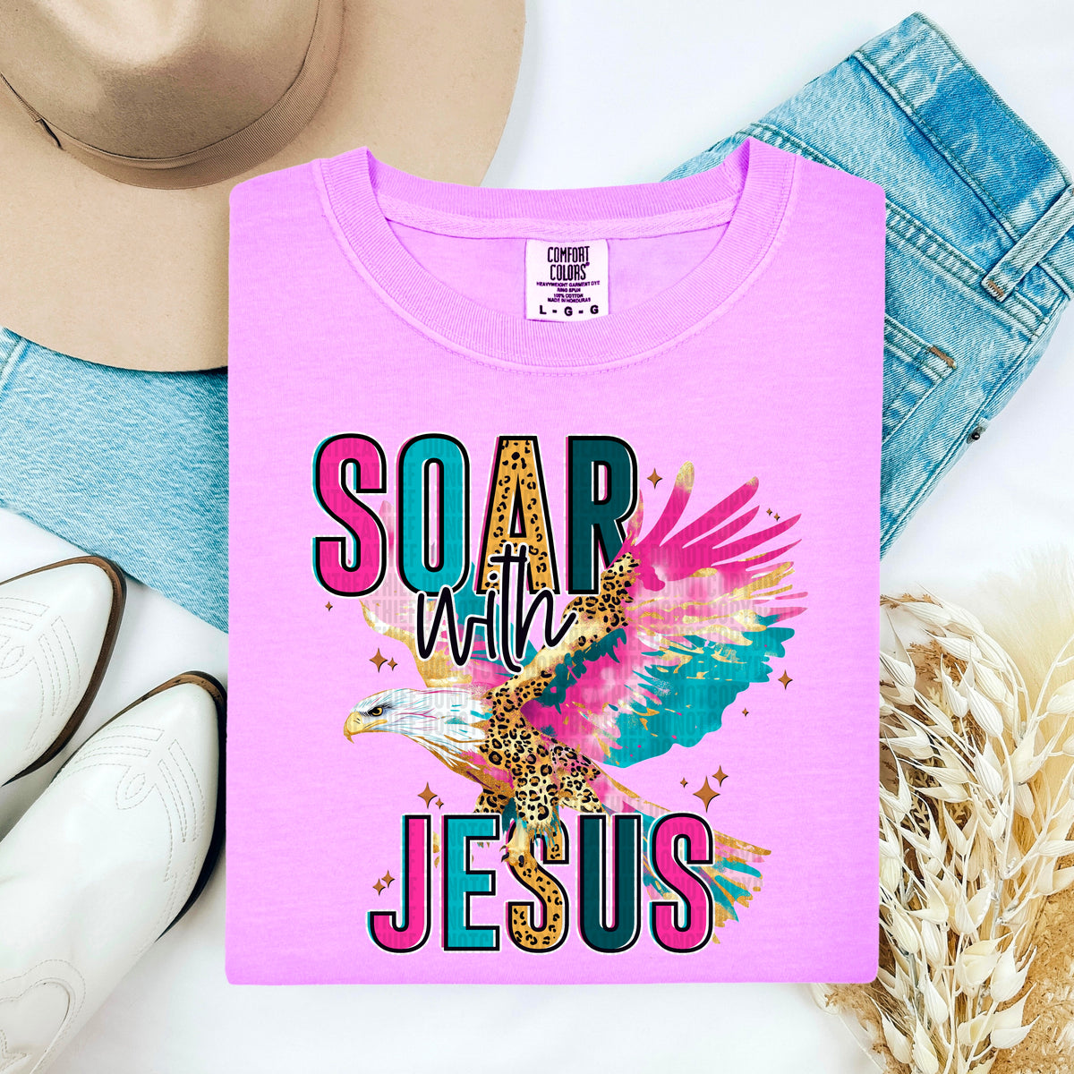Soar with Jesus 100065 DTF transfer