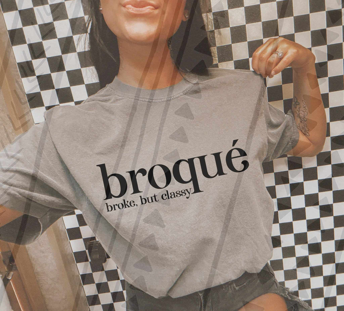 Broque broke but classy 73775 DTF transfer
