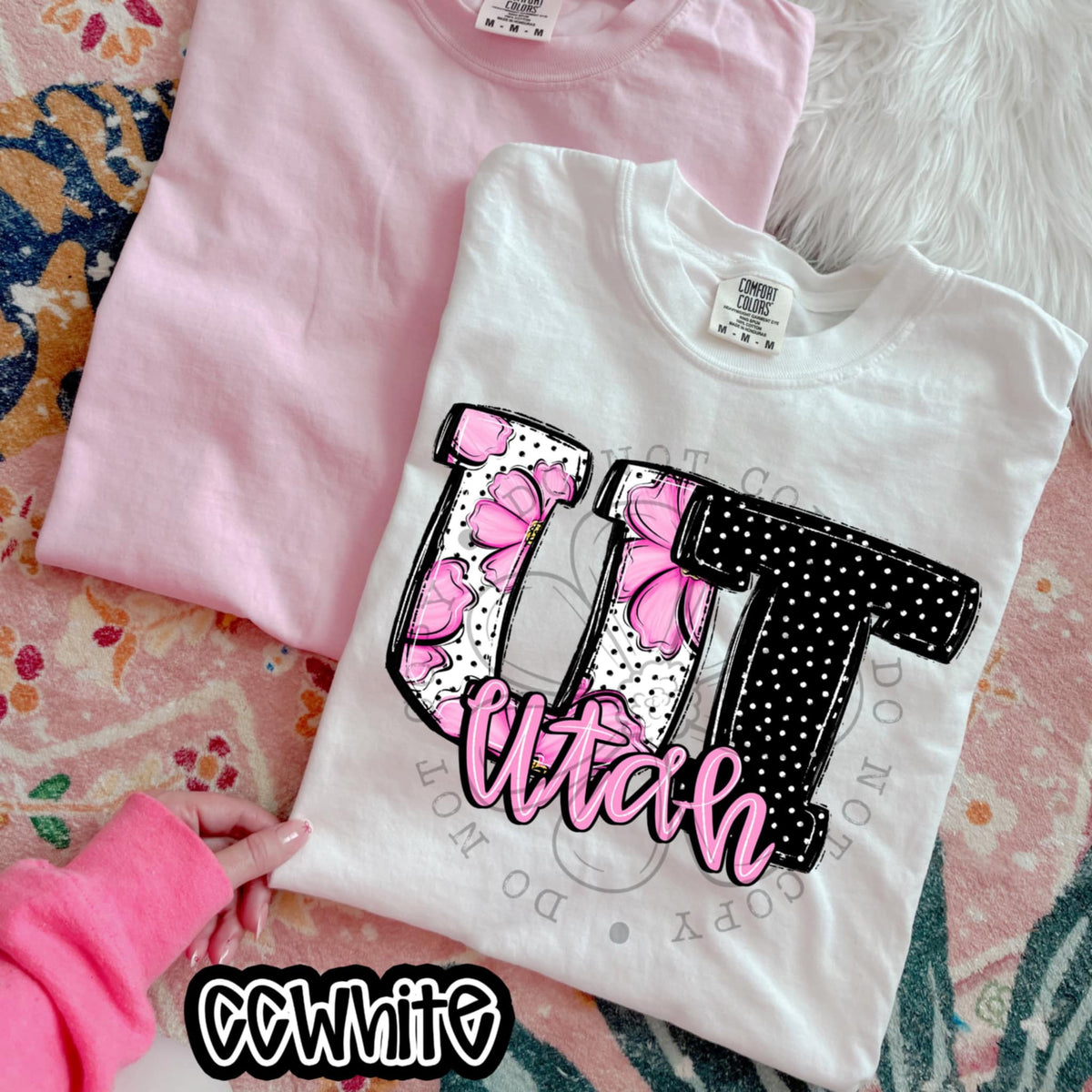 UT Utah pink flowers (SWD) 94532 DTF transfer