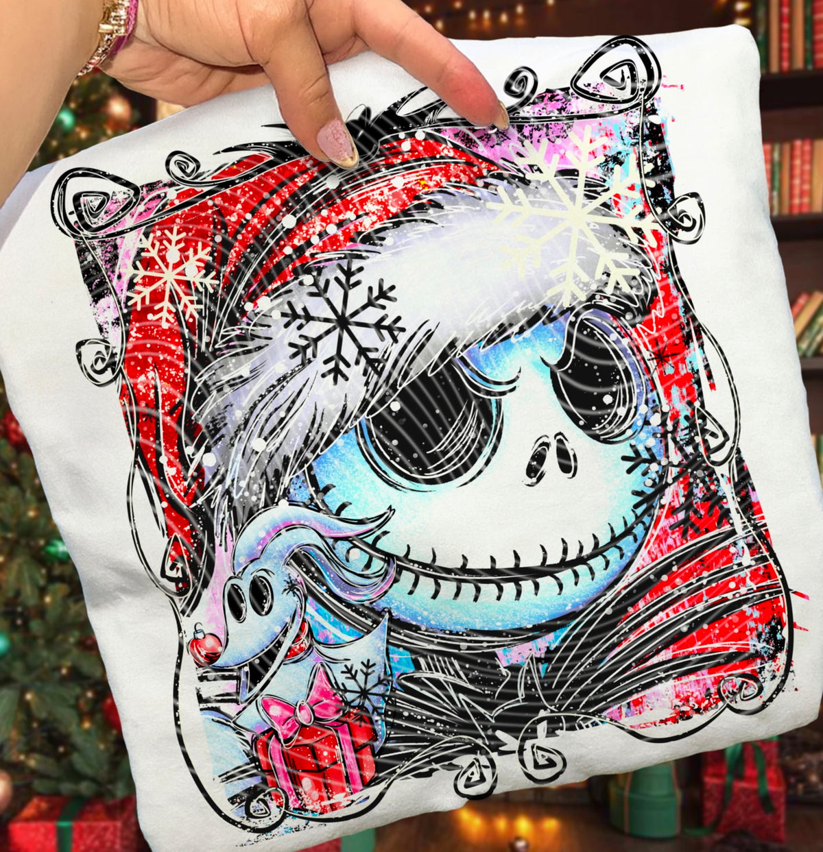 Santa Skeleton Nightmare AG DTF transfer