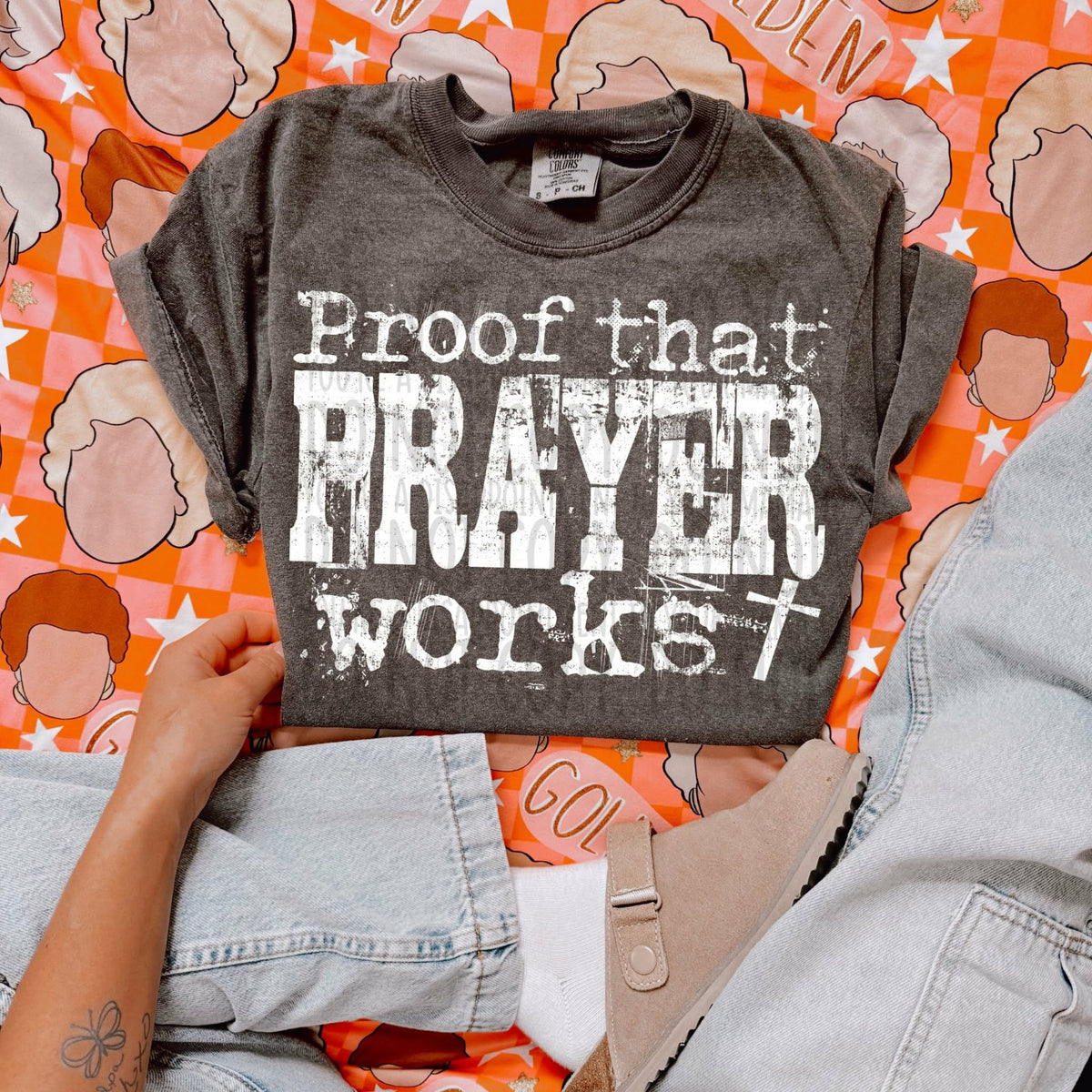 Proof that prayer works WHITE (SWD) DTF transfer