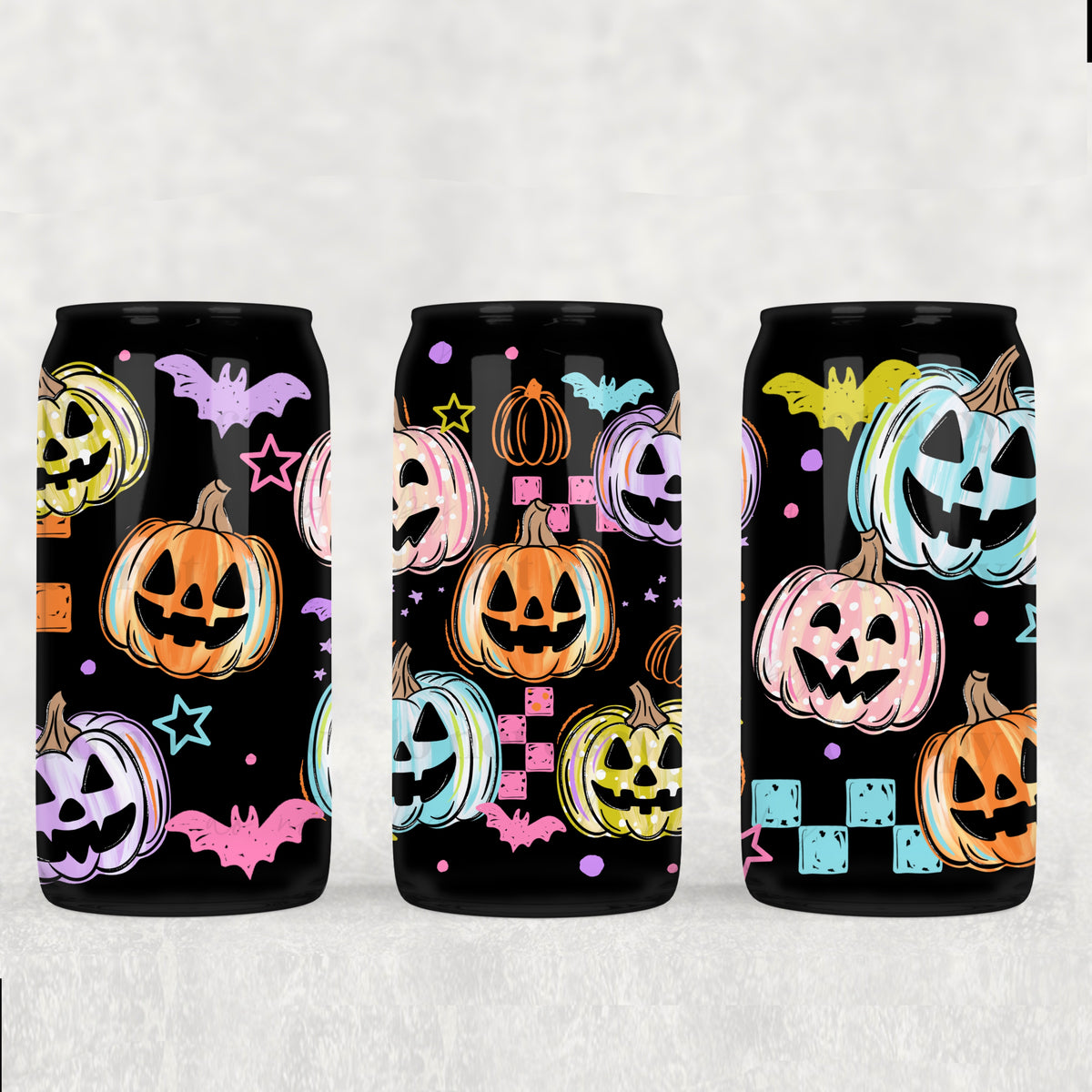 Colorful jack o lanterns (CSC) UV DTF WRAP