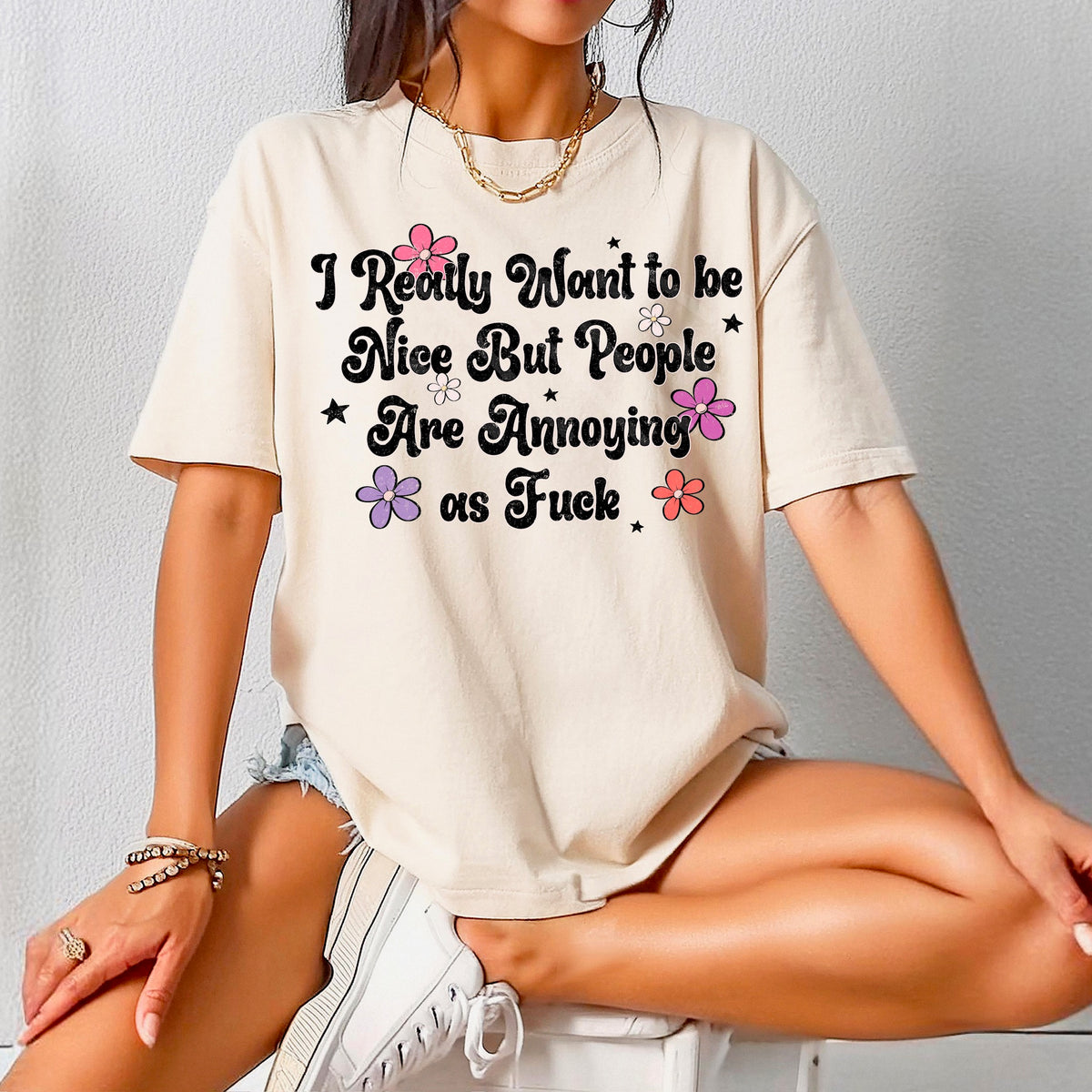 I want to be nice but people are annoying (scarlow) 114317 DTF transfer