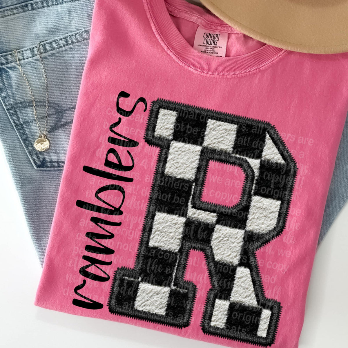 Ramblers Checkered Mascots (TTD) 109025 DTF transfer