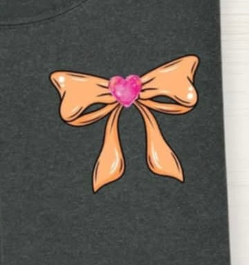 Orange bow pocket (S&G) 100414 DTF transfer